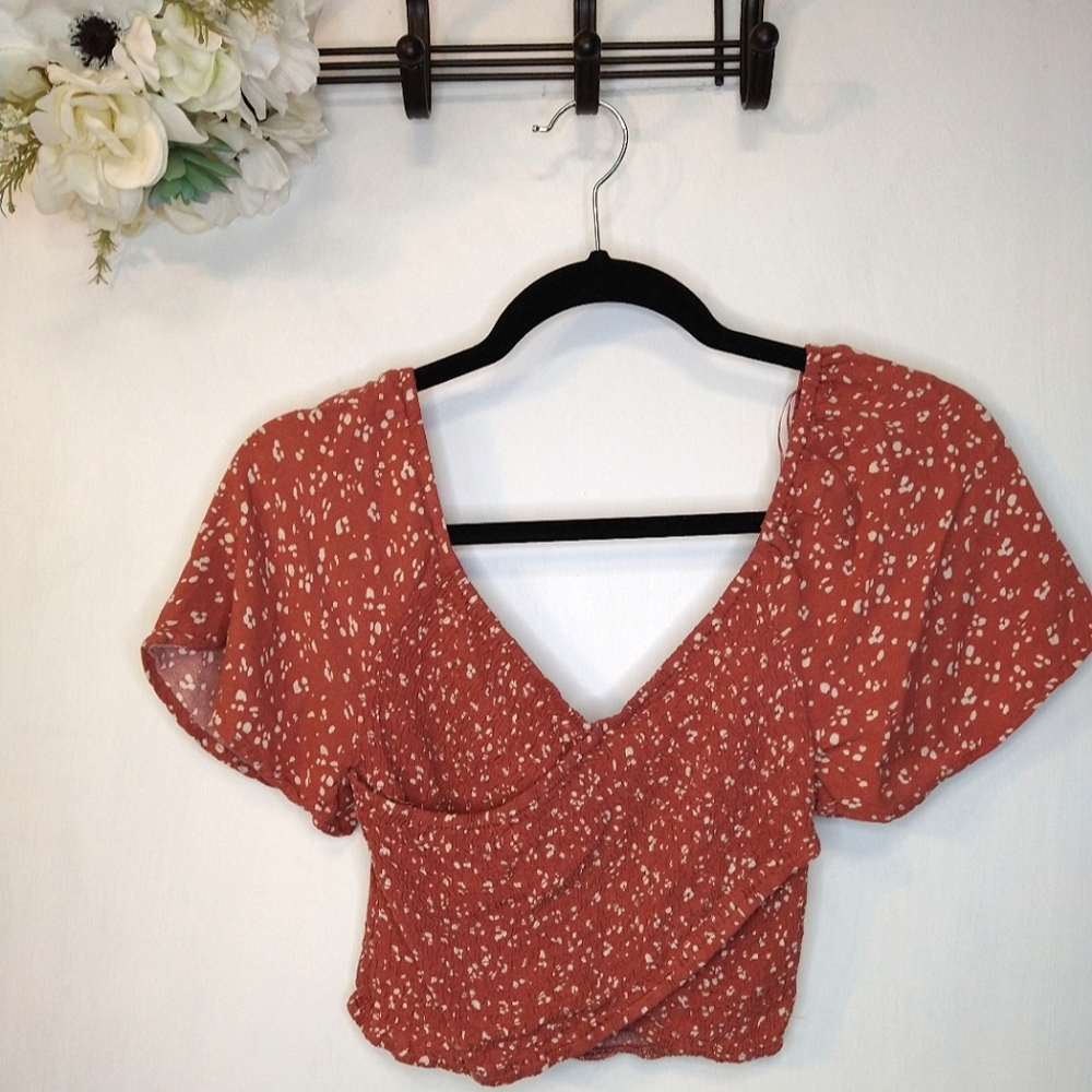 Urban Outfitters Urban Romantics Boho Rose Colored Stretchy Crop Top